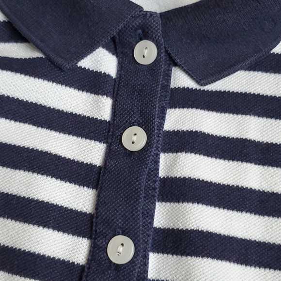 Girl's Lacoste Short Sleeve Striped T-Shirt - Picture 7 of 8